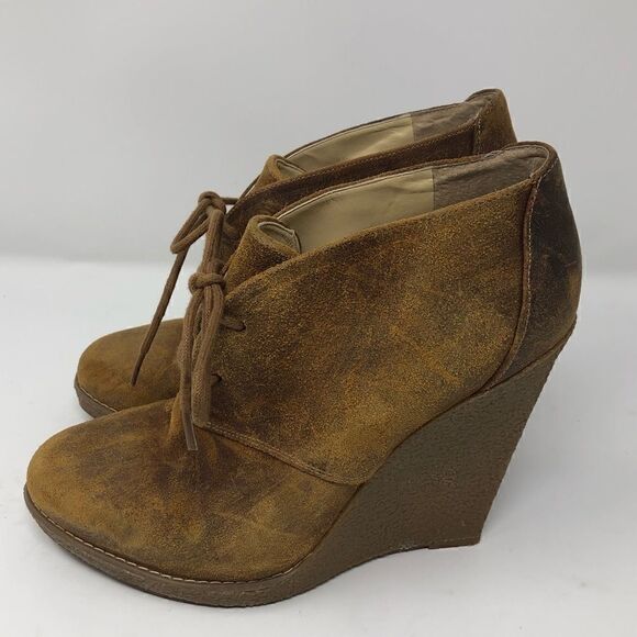 Enzo 8 Khaki Suede Lace Up Tie Ankle Platform Boots - Picture 1 of 7